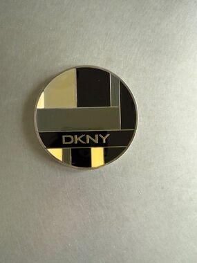 DKNY Donna Karan New York  Geometric design Enamel mirror, 3 inches,snap closure
